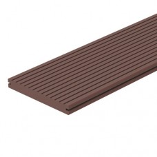 Vlonderplank Composiet massief donker bruin breed 2,3x19,6x300 cm 103152